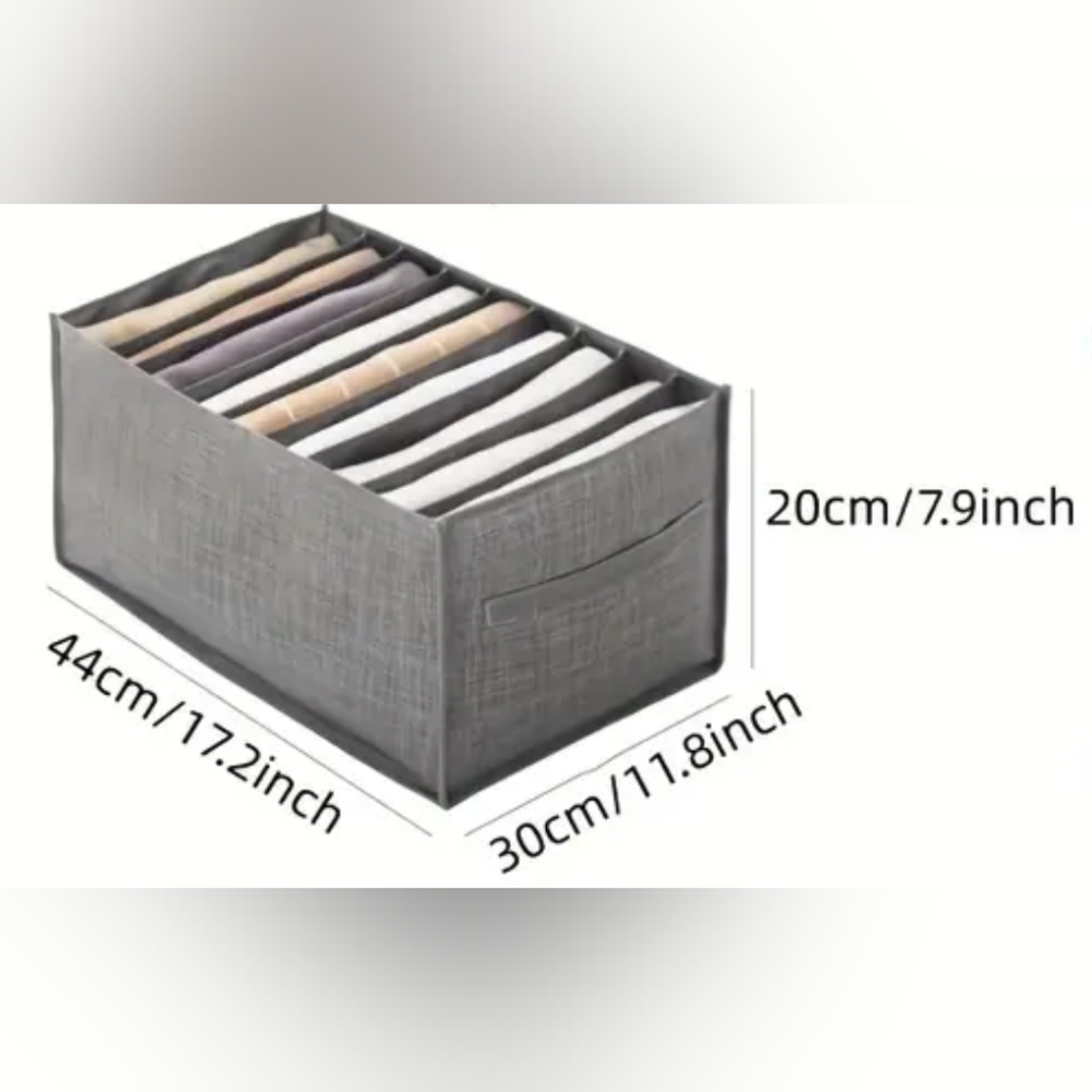 NEW Wardrobe Clothes Organizer With Handles, 9 Grids, Set of 2,Storage Organizer